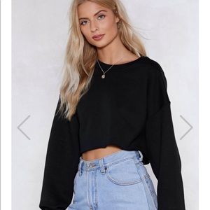 Brand New Nasty Gal Cropped Sweatshirt